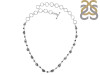 Herkimer Diamond/Black Spinel Necklace-NSL HKD-12-5