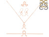 Taurus Zodiac Plain Silver Jewelry Set PS-RDR-3090/RDE-1498/RDB-183/RDC-21.