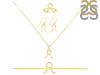 Taurus Zodiac Plain Silver Jewelry Set PS-RDR-3090/RDE-1498/RDB-183/RDC-21.