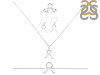 Taurus Zodiac Plain Silver Jewelry Set PS-RDR-3090/RDE-1498/RDB-183/RDC-21.