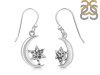 Plain Silver Crescent Moon & Star Earring PS-JCNE-5