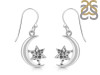 Plain Silver Crescent Moon & Star Earring PS-JCNE-5