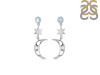 Moonstone Crescent Moon & Star Earring RBM-JCNE-6