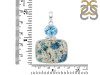 K2 Jasper/Blue Topaz Pendant-2SP K2J-1-103