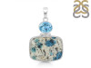 K2 Jasper/Blue Topaz Pendant-2SP K2J-1-103