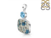 K2 Jasper/Blue Topaz Pendant-2SP K2J-1-103
