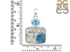K2 Jasper/Blue Topaz Pendant-2SP K2J-1-107