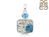 K2 Jasper/Blue Topaz Pendant-2SP K2J-1-107