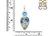 K2 Jasper/Blue Topaz Pendant-2SP K2J-1-109