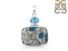 K2 Jasper/Blue Topaz Pendant-2SP K2J-1-111