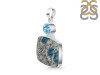 K2 Jasper/Blue Topaz Pendant-2SP K2J-1-111