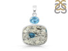 K2 Jasper/Blue Topaz Pendant-2SP K2J-1-115