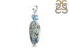 K2 Jasper/Blue Topaz Pendant-2SP K2J-1-116
