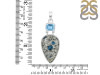 K2 Jasper/Blue Topaz Pendant-2SP K2J-1-117