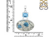 K2 Jasper/Blue Topaz Pendant-2SP K2J-1-118
