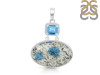 K2 Jasper/Blue Topaz Pendant-2SP K2J-1-118