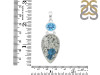 K2 Jasper/Blue Topaz Pendant-2SP K2J-1-123