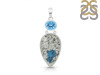 K2 Jasper/Blue Topaz Pendant-2SP K2J-1-123