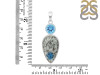 K2 Jasper/Blue Topaz Pendant-2SP K2J-1-128