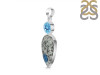 K2 Jasper/Blue Topaz Pendant-2SP K2J-1-128