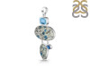 K2 Jasper/Blue Topaz/Kyanite Pendant-2SP K2J-1-129