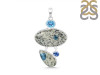 K2 Jasper/Blue Topaz/Kyanite Pendant-2SP K2J-1-130