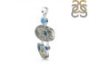 K2 Jasper/Blue Topaz/Kyanite Pendant-2SP K2J-1-130