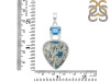 K2 Jasper/Blue Topaz Pendant-2SP K2J-1-94