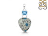 K2 Jasper/Blue Topaz Pendant-2SP K2J-1-94