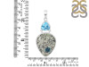 K2 Jasper/Blue Topaz Pendant-2SP K2J-1-95