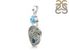 K2 Jasper/Blue Topaz Pendant-2SP K2J-1-95