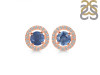 Kyanite & White Topaz Stud Earring KYN-RDE-1003.