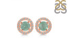 Kyanite (Green) & White Topaz Stud Earring KYN-RDE-1003-G.