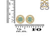 Kyanite (Green) & White Topaz Stud Earring KYN-RDE-1003-G.