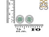 Kyanite (Green) & White Topaz Stud Earring KYN-RDE-1003-G.