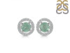 Kyanite (Green) & White Topaz Stud Earring KYN-RDE-1003-G.