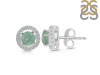 Kyanite (Green) & White Topaz Stud Earring KYN-RDE-1003-G.