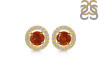 Kyanite (Orange) & White Topaz Stud Earring KYN-RDE-1003-O.