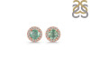 Kyanite (Green) & White Topaz Stud Earring KYN-RDE-1259-G.
