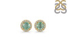 Kyanite (Green) & White Topaz Stud Earring KYN-RDE-1259-G.