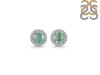 Kyanite (Green) & White Topaz Stud Earring KYN-RDE-1259-G.