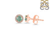 Kyanite (Green) & White Topaz Stud Earring KYN-RDE-1259-G.