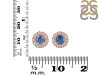 Kyanite & White Topaz Stud Earring KYN-RDE-1268.