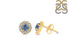 Kyanite & White Topaz Stud Earring KYN-RDE-1268.