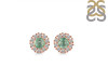 Kyanite (Green) & White Topaz Stud Earring KYN-RDE-1268-G.