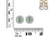 Kyanite (Green) & White Topaz Stud Earring KYN-RDE-1268-G.