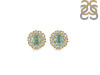 Kyanite (Green) & White Topaz Stud Earring KYN-RDE-1268-G.