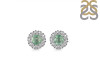 Kyanite (Green) & White Topaz Stud Earring KYN-RDE-1268-G.