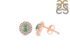 Kyanite (Green) & White Topaz Stud Earring KYN-RDE-1268-G.