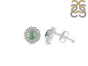 Kyanite (Green) & White Topaz Stud Earring KYN-RDE-1268-G.